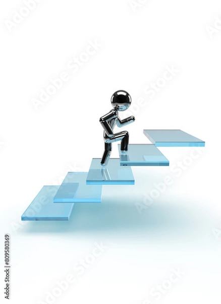 Obraz 階段を登る人_1