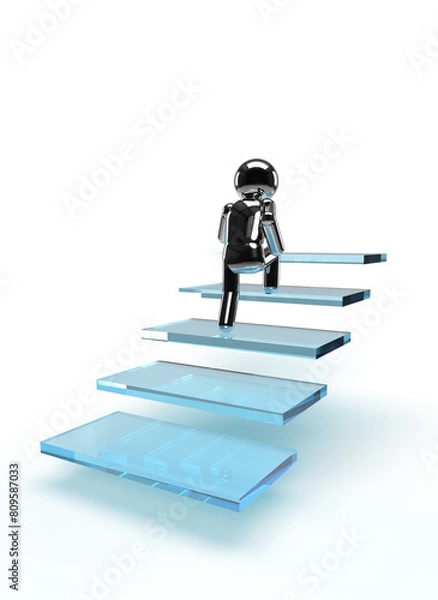 Obraz 階段を登る人_2