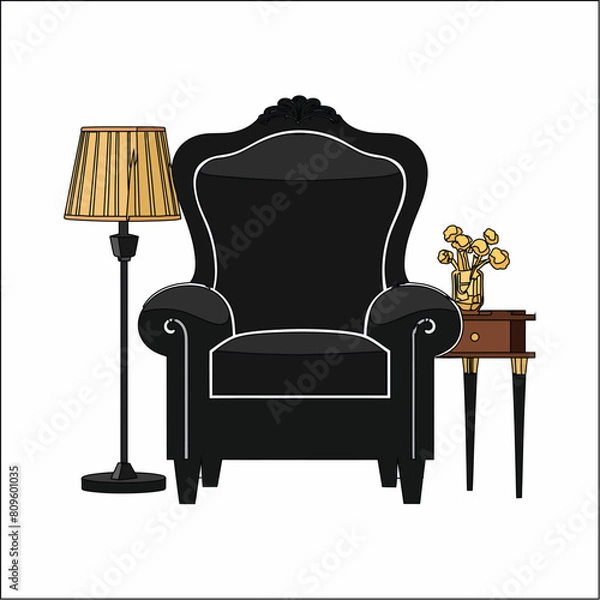 Fototapeta Back Chair Vector Icon Design