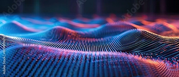 Obraz Atomic force microscopy image of a polymer blend interface