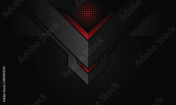 Obraz dark red metallic technology background template