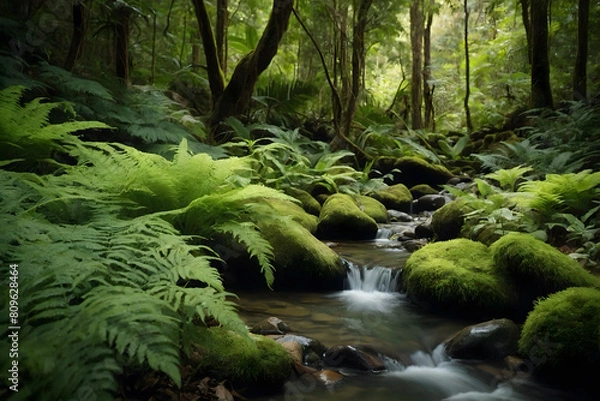 Obraz Blurred green environment background