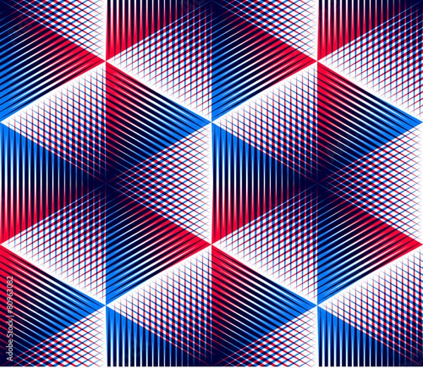 Fototapeta Endless colorful symmetric pattern, graphic design. Geometric in