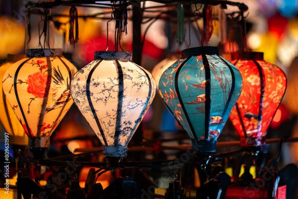 Obraz ホイアンのランタン・ベトナム