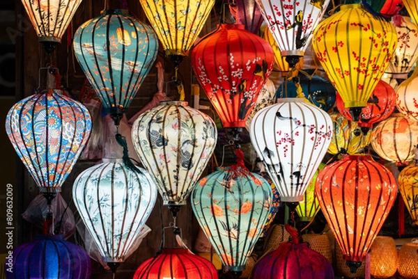 Obraz ホイアンのランタン・ベトナム