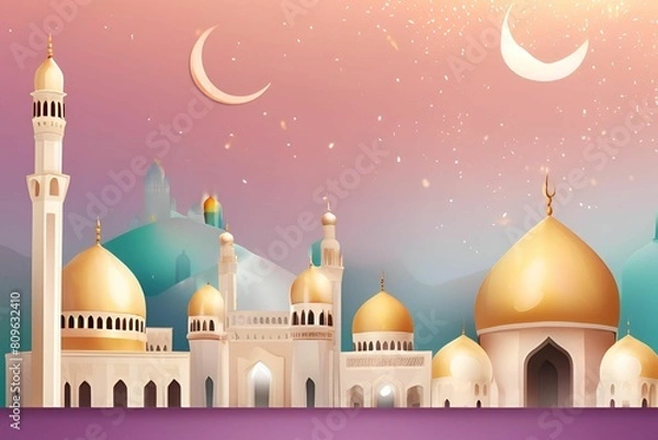 Obraz mosque at night