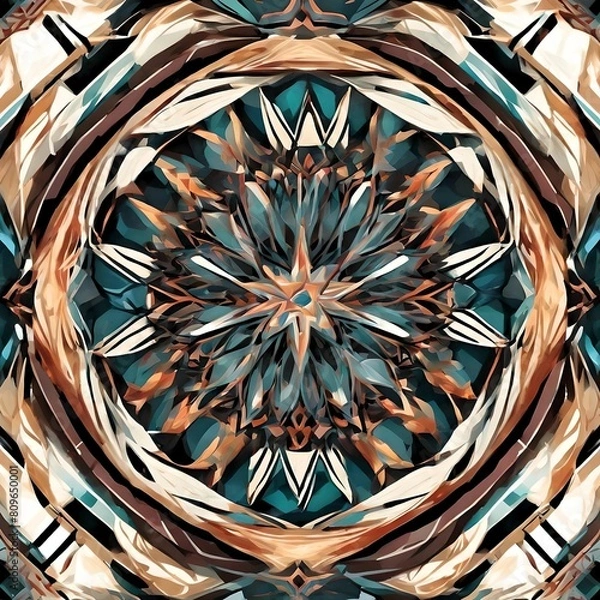 Obraz geometric dance: symmetry and harmony in abstract form