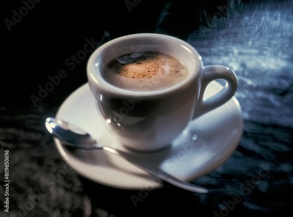 Obraz Expresso coffee cup with spoon