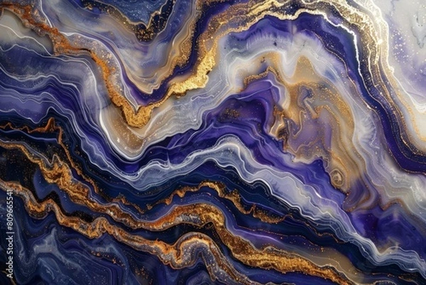 Fototapeta Abstract marble marbled marble stone granite texture luxury background banner - Orange yellow gold red color waves swirls structure.. Beautiful simple AI generated image in 4K, unique.