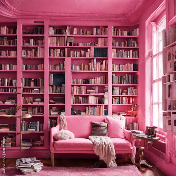 Obraz Pink library Instagram