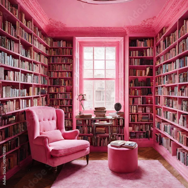 Obraz Pink Library