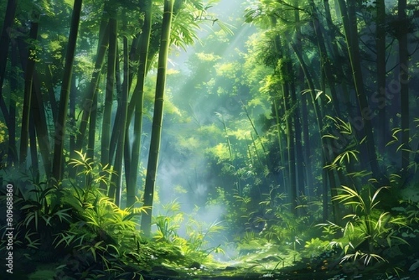 Fototapeta A path through the forest