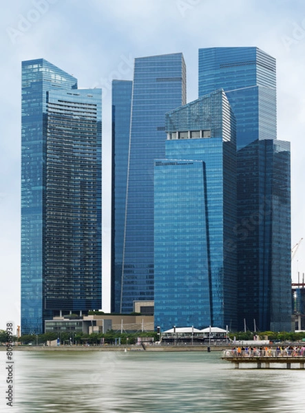 Obraz drapacze z widokiem na zatokę