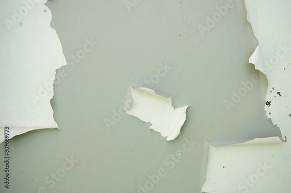 Fototapeta 잘못된 페인트 시공으로 벗겨진 페인트