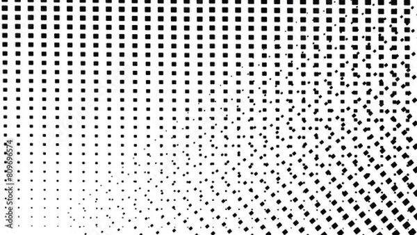 Obraz Black and white halftone pattern vector image for background or wallpaper