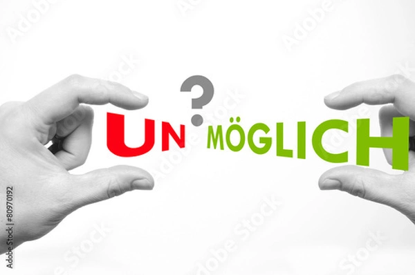 Obraz Möglich unmöglich Hintergrund