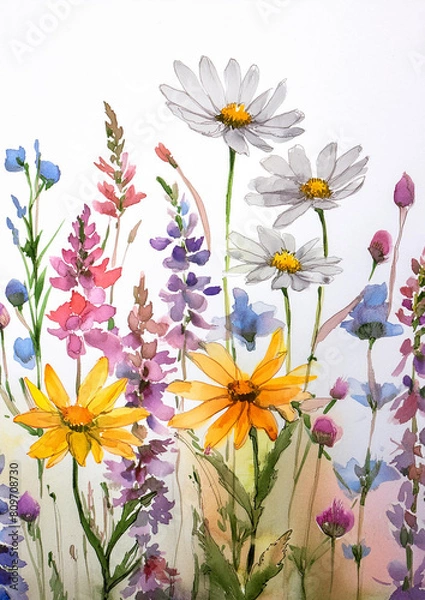 Obraz Flowers - Hand Drawn Effect