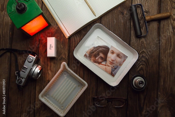 Obraz process of developing film photography