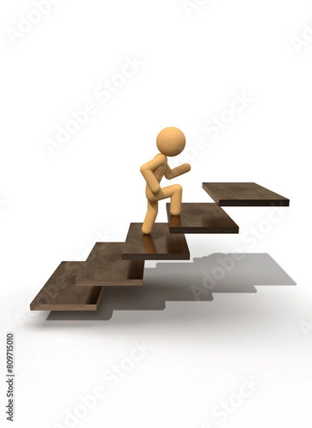 Obraz 階段を登る人_4