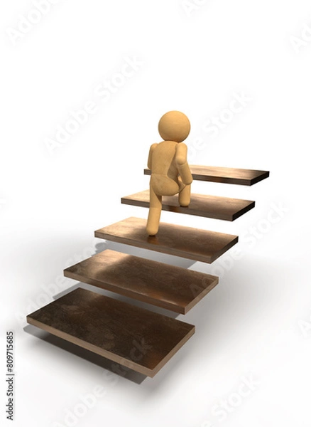 Obraz 階段を登る人_6