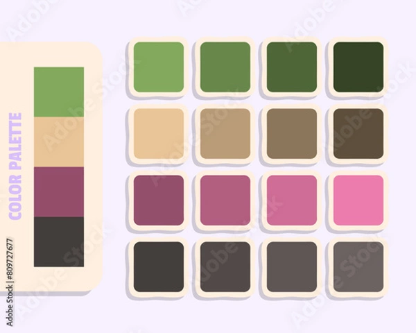 Obraz gray burlywood dimgray darkslategray  color theory, rgb color palette, design and edit idea, colour 