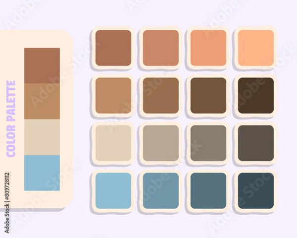 Fototapeta indianred peru wheat skyblue  color theory, rgb color palette, colour matching, harmonious colours 