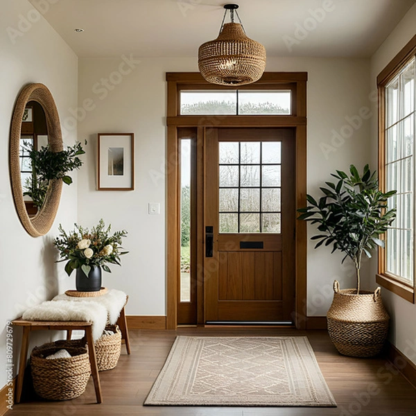 Fototapeta Exploring Nordic Elegance: Photographs of a Home's Entryway