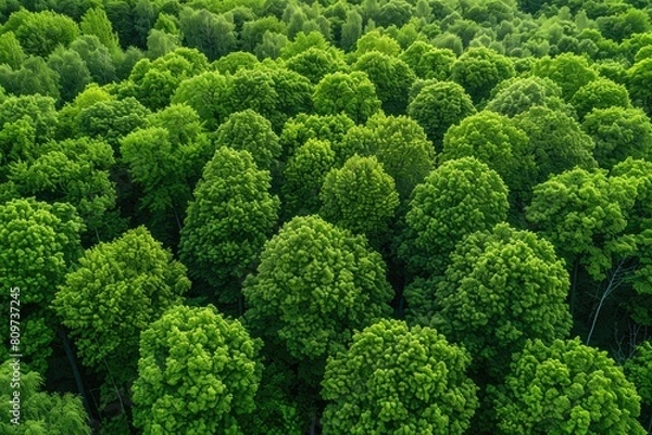 Fototapeta beautiful green forest on a sunny day professional photography