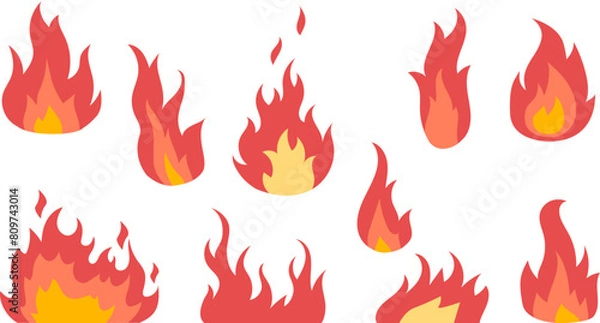 Fototapeta 불 일러스트