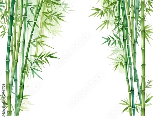 Obraz Bamboo frame border blank invitation3