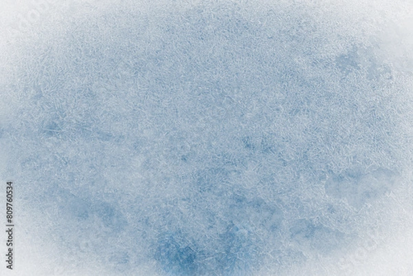 Obraz Ice texture crystal, blue tones background. Textured cold frosty surface of ice.