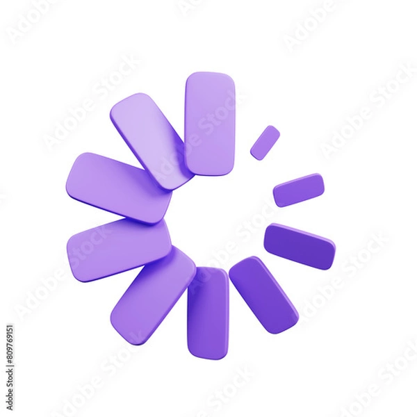 Obraz 3d render ui icon of loading