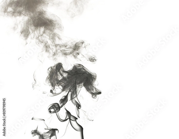 Obraz Wispy white smoke against a dark background