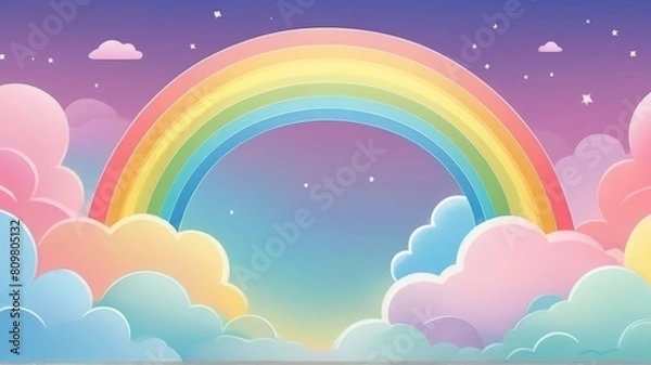 Fototapeta Rainbow Pastel Heaven . Soft Gradient Design Suitable for Background