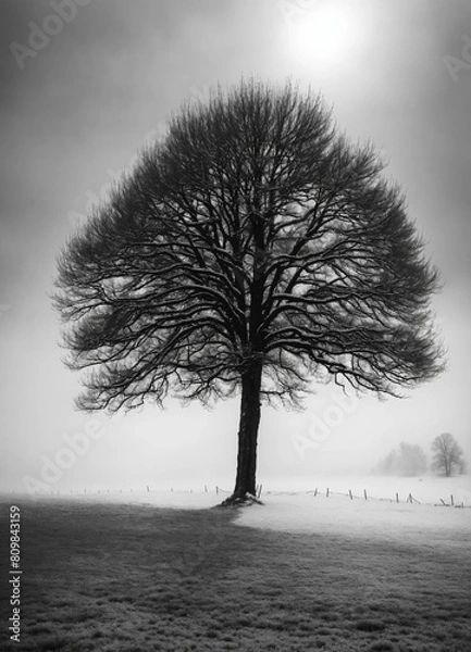 Obraz tree in fog