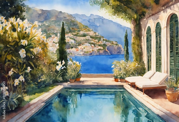 Obraz pool in the resort