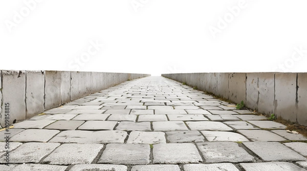 Obraz stone pavement sidewalk isolated