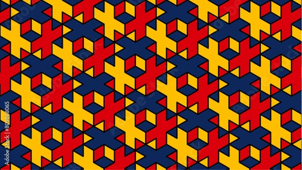 Fototapeta Background 3D plus exagon (v 2.0)