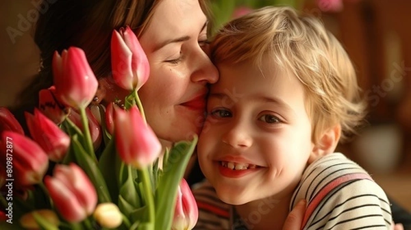 Fototapeta Sweet Embrace. Generative AI