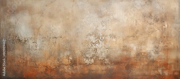 Fototapeta An aged and dirty wall provides a grungy background or texture with space for copying an image. Creative banner. Copyspace image