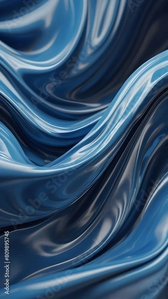 Fototapeta abstract blue background, plastic waves