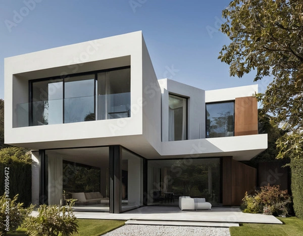 Obraz modern house with a garden