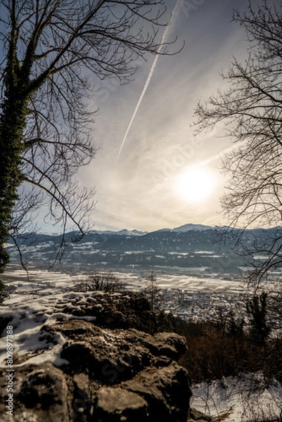 Obraz sunset over city