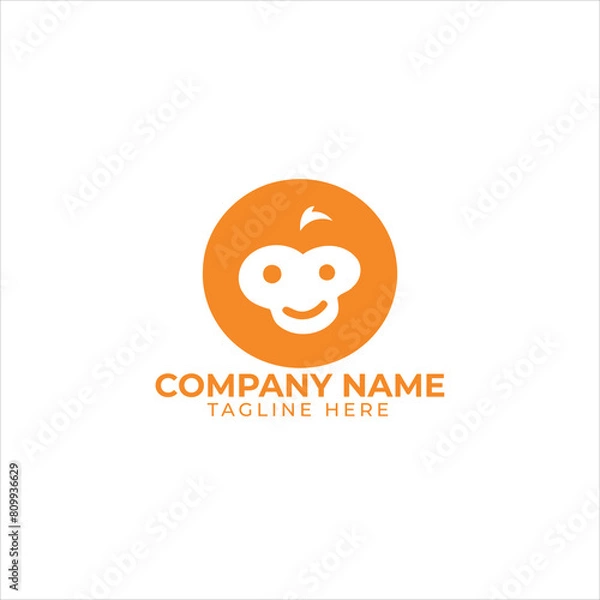 Obraz premium minimalism monkey vector logo icon illustration design
