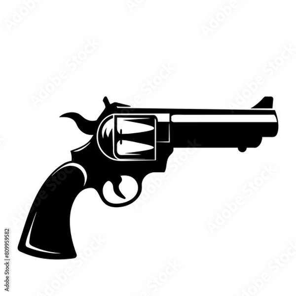 Fototapeta Revolver gun icon. Simple illustration of Revolver gun vector icon. Western concept.