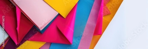 Fototapeta Vibrant Paper Layers in Abstract Composition