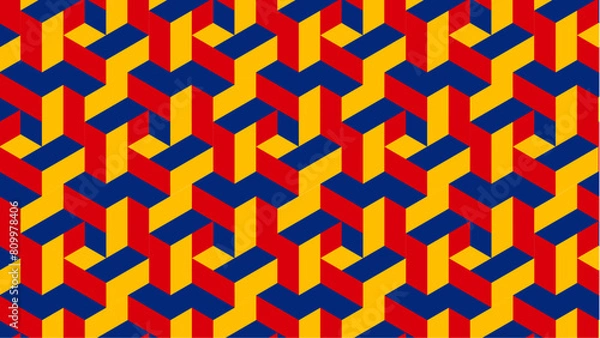 Fototapeta Background 3D hexagonal module (v 1.0)