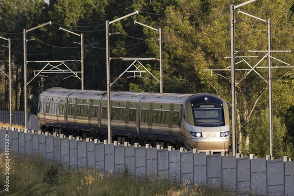Obraz Gautrain, szybka kolej, RPA.
