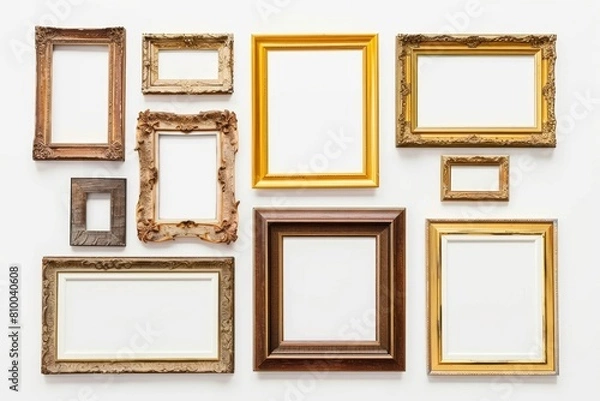 Fototapeta picture frame set isolated on white background