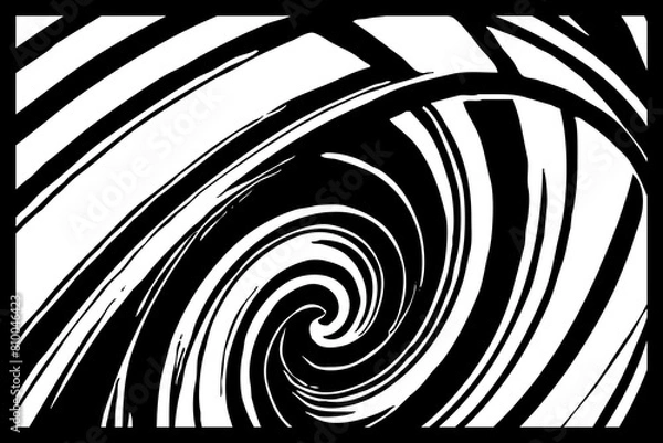 Fototapeta Abstract black and white pattern. For use in graphics. Minimalist illustration for printing on wall decorations